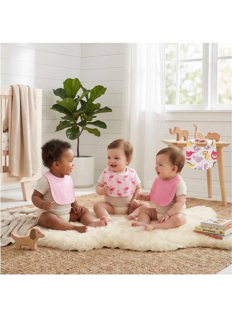 الوجبة مجموعة مرايل أطفال من 4 قطع، مصنوعة من القطن 100%، قابلة للتعديل، ماصة، مناسبة للأولاد والبنات، مرايل للجنسين، للأطفال الرضع والأطفال الصغار للتغذية والتسنين، مقاومة للبقع وجيدة التهوية - Image 3